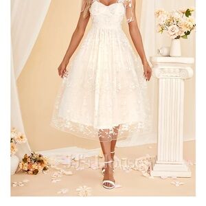 JJs House White Midi Dress